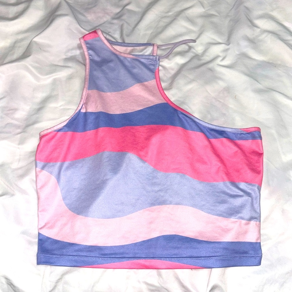 Shein Women's Pink One-Shoulder Top